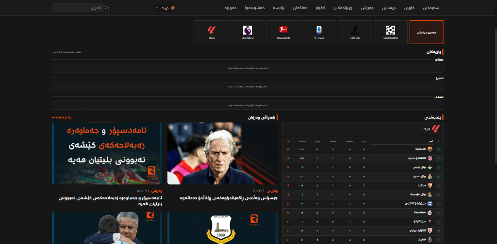 Rashkaw Media — sports leagues & standings